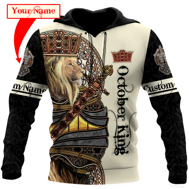 Custom Name October King 3D All Over Printed Unisex Shirts