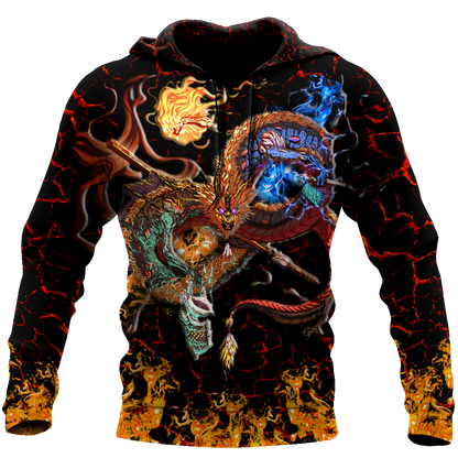 Maui taniwha art new zealand 3d all over printed shirt and short for man and women-Apparel-PL8386-Hoodie-S-Vibe Cosy™