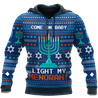 Come On Baby Light My Menorah Hanukkah Hoodie MEI