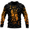 3D Queen Spade Skull Poker Over Printed Hoodie