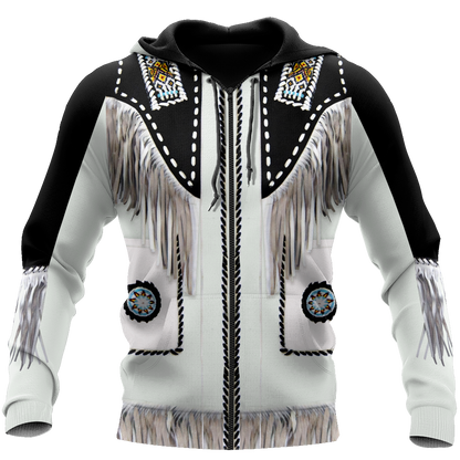 Native Cowboy Jacket No4 Cosplay 3D Over Printed Unisex Deluxe Hoodie ML