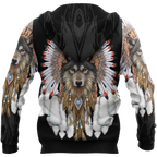 Wolf Native American Hoodie 3D All Over Printed Shirts