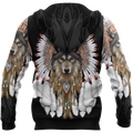 Wolf Native American Hoodie 3D All Over Printed Shirts