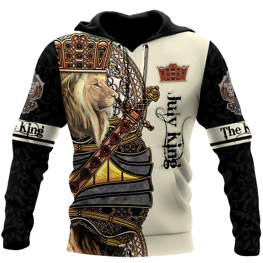 July Black King Lion  3D All Over Printed Unisex Shirts