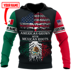 Persionalized American Grown With Mexican Roots 3D All Over Printed Shirts