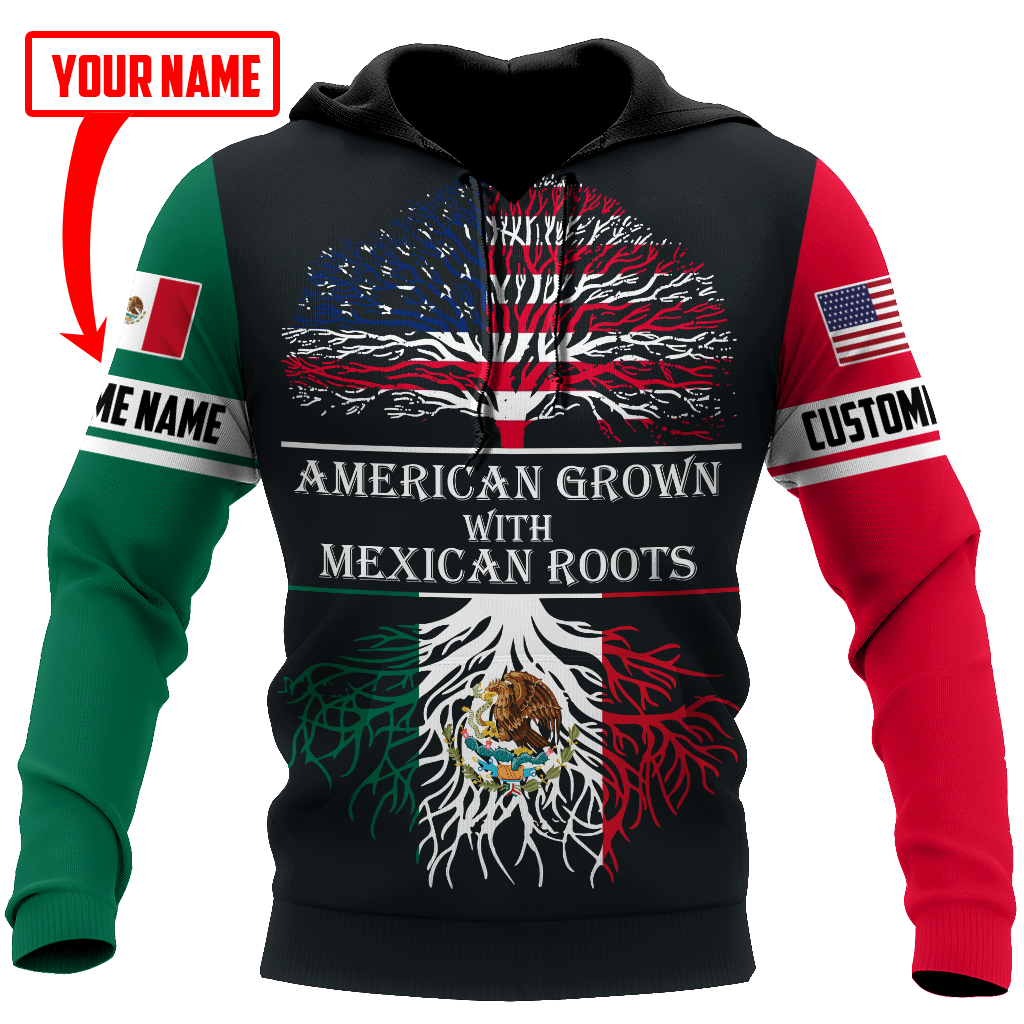 Persionalized American Grown With Mexican Roots 3D All Over Printed Shirts