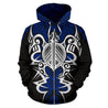 Hawaii Turtle Tribal Blue Hoodie - Armor Style - AH J9-ALL OVER PRINT HOODIES (P)-Phaethon-Hoodie-S-Vibe Cosy™