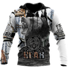 All Over Printed Bear Hoodie MEI09292003-MEI