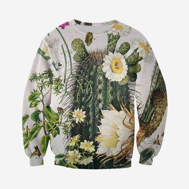 3D All Over Printed Flower Cactus scene Shirts-Apparel-NTH-Sweatshirt-S-Vibe Cosy™