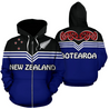 New Zealand Aotearoa Pullover Hoodie A0-Apparel-Khanh Arts-Zipped Hoodie-S-Vibe Cosy™