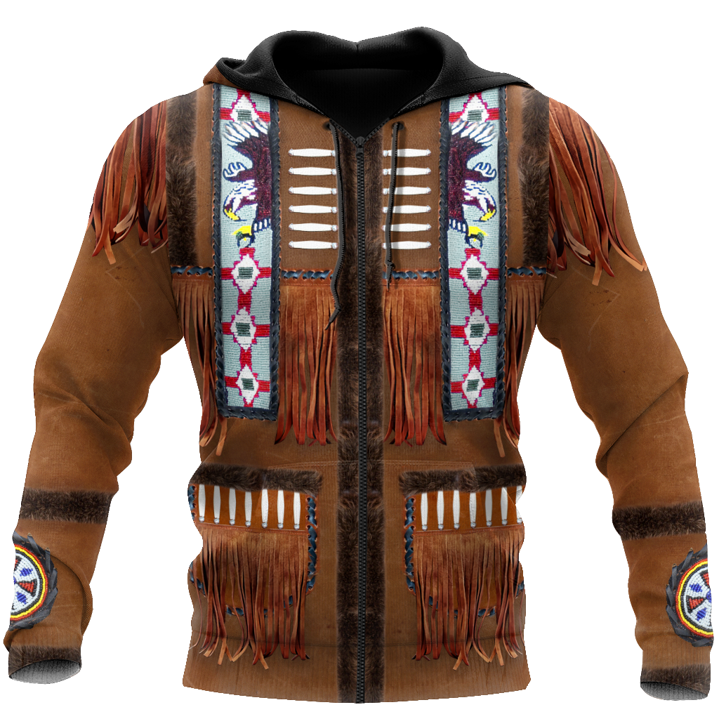 Native Cowboy Jacket No5 Cosplay 3D Over Printed Unisex Deluxe Hoodie ML
