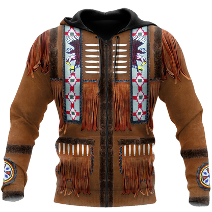 Native Cowboy Jacket No5 Cosplay 3D Over Printed Unisex Deluxe Hoodie ML