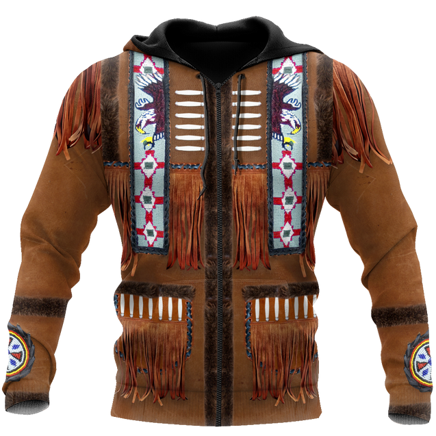 Native Cowboy Jacket No5 Cosplay 3D Over Printed Unisex Deluxe Hoodie ML