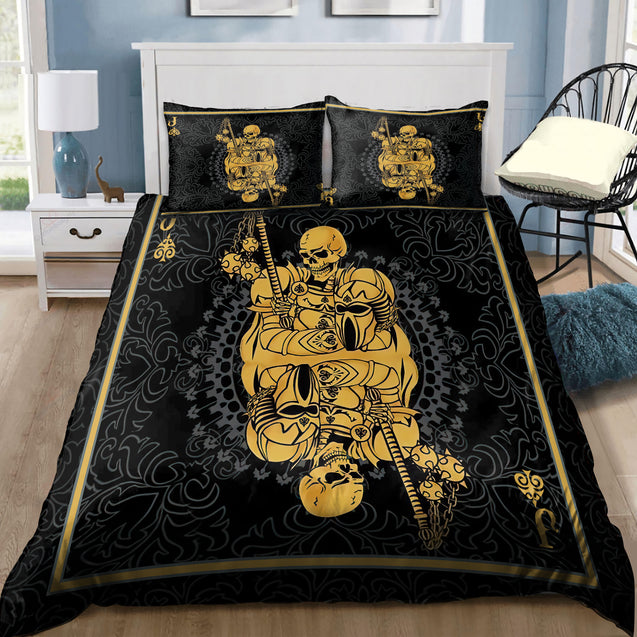 Samurai Skull Poker Bedding Set