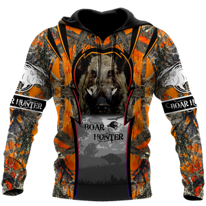 All Over Printed Boar Hunter Hoodie MEI09162002 -MEI