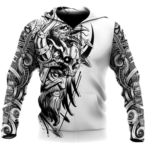 Love Viking tattoos 3D all over printed for man and women-Apparel-PL8386-Hoodie-S-Vibe Cosy™