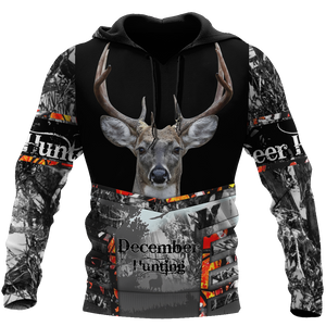 Premium December Deer Hunting 3D All Over Printed Shirts