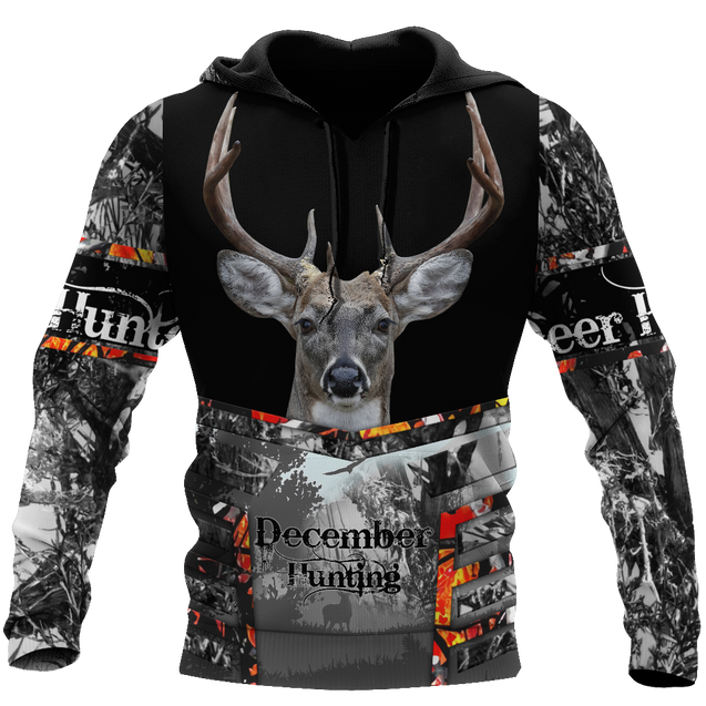 Premium December Deer Hunting 3D All Over Printed Shirts