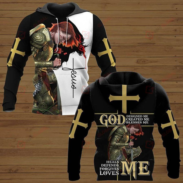 God Designed Me, Create Me, Blesses Me - 3D All Over Printed Shirts For Men and Women Pi250503S-Apparel-TA-Hoodie-S-Vibe Cosy™