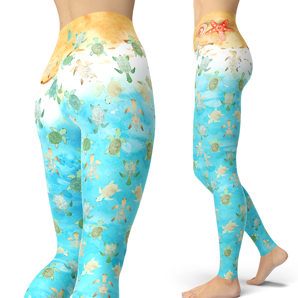 BABY TURTLES LEGGINGS-Apparel-HD09-Legging-S-Vibe Cosy™