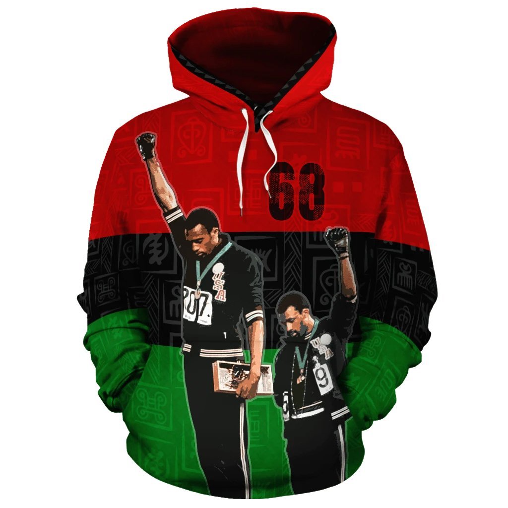 African Hoodie - African 68 Olympics Hoodie-ALL OVER PRINT HOODIES-HPArt-Men-S-Black-Vibe Cosy™
