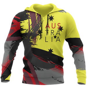 Australia Brush Athletic Style Aboriginal Colors Pullover Hoodie PL-Apparel-PL8386-Hoodie-S-Vibe Cosy™