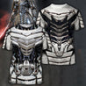 3D All Over Printed Sliver Samurai Armor-Apparel-HP Arts-T-Shirt-S-Vibe Cosy™