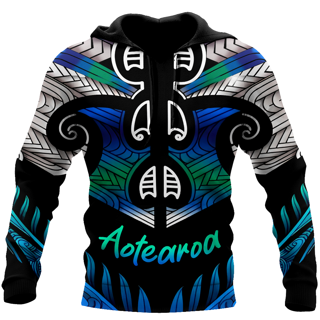 Aoteatoa New Zealand Maori 3d all over printed shirt and short for man and women-Apparel-PL8386-Hoodie-S-Vibe Cosy™