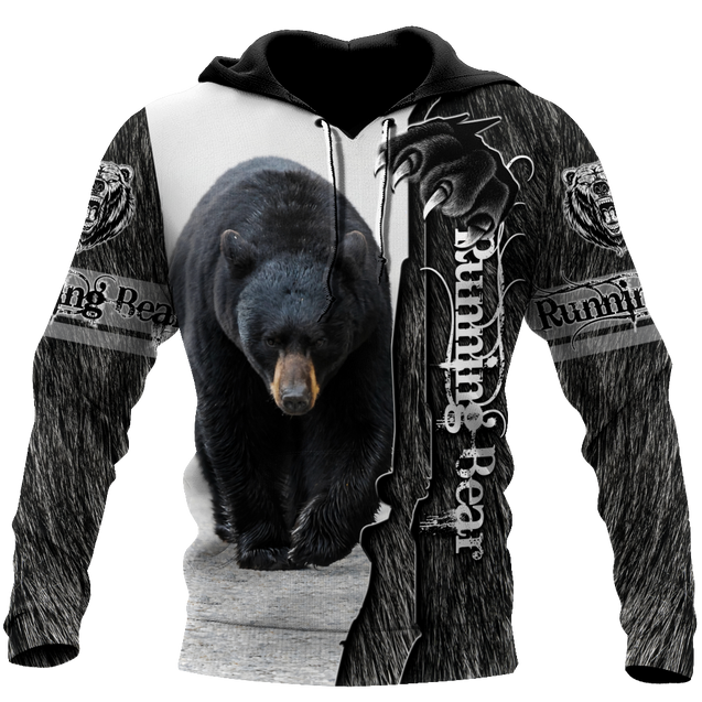 All Over Printed Bear Hoodie MEI09282001-MEI