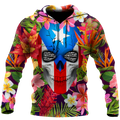 Puerto Rico Floral Skulls Shirt TH20061605S-Apparel-TQH-Hoodie-S-Vibe Cosy™