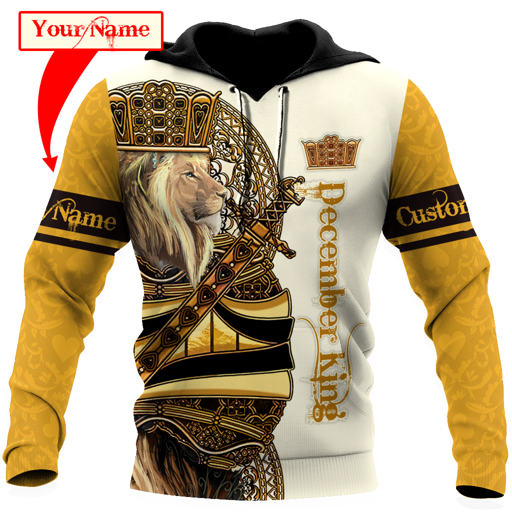 Custom Name December King 3D All Over Printed Unisex Shirts