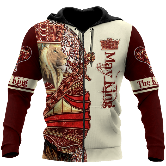 May King Lion 3D All Over Printed Unisex Shirts