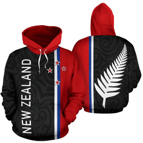 New Zealand All Over Zip-Up Hoodie - Straight Version - BN04-Apparel-Khanh Arts-Hoodie-S-Vibe Cosy™