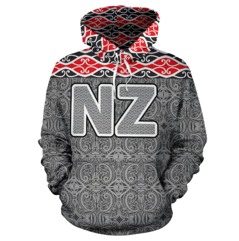 New Zealand Maori Over - Hoodie - BN09-Apparel-Khanh Arts-Hoodie-S-Vibe Cosy™