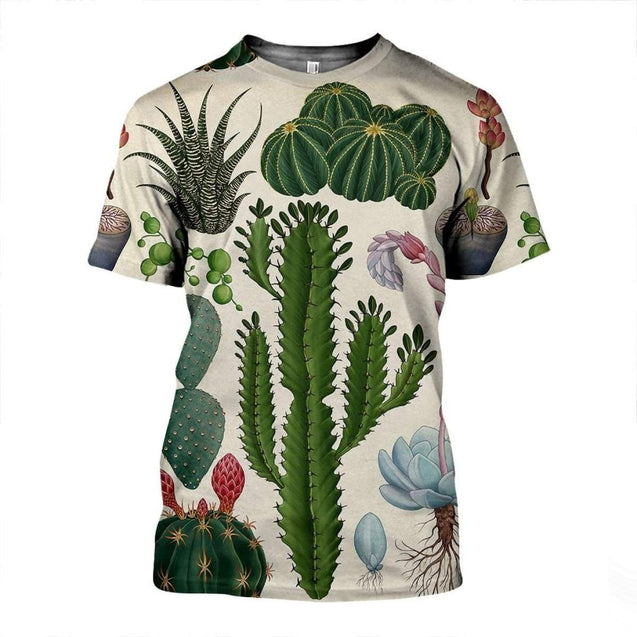 3D All Over Printed Many types of cactus-Apparel-NTH-T-Shirt-S-Vibe Cosy™