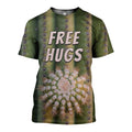 3D All Over Printed Brown Hugs Cactus Shirts-Apparel-NTH-T-Shirt-S-Vibe Cosy™
