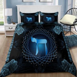 Chai Hamsa Hand All Over Printed Bedding Set MEI