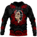 Love Rose And Skull 3D all over for man and women QB05122001-Apparel-PL8386-Hoodie-S-Vibe Cosy™