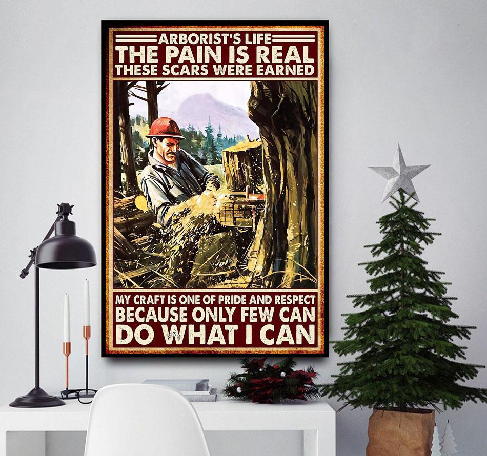 3D Printed Arborist Logger Lumberjack Poster Vertical MEI