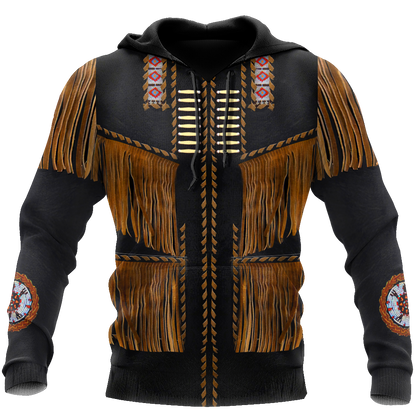 Native Cowboy Jacket No3 Cosplay 3D Over Printed Unisex Deluxe Hoodie