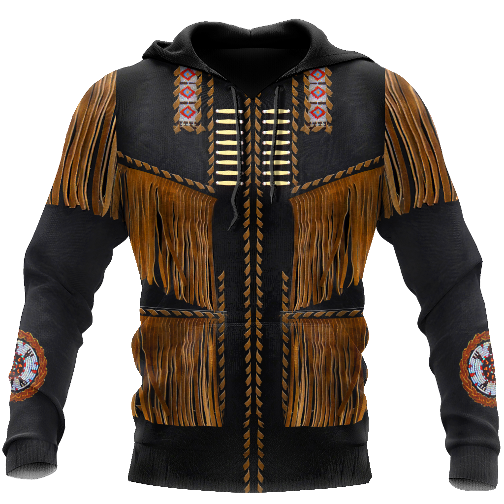 Native Cowboy Jacket No3 Cosplay 3D Over Printed Unisex Deluxe Hoodie