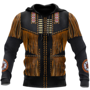 Native Cowboy Jacket No3 Cosplay 3D Over Printed Unisex Deluxe Hoodie