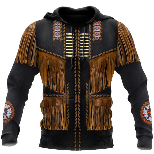 Native Cowboy Jacket No3 Cosplay 3D Over Printed Unisex Deluxe Hoodie