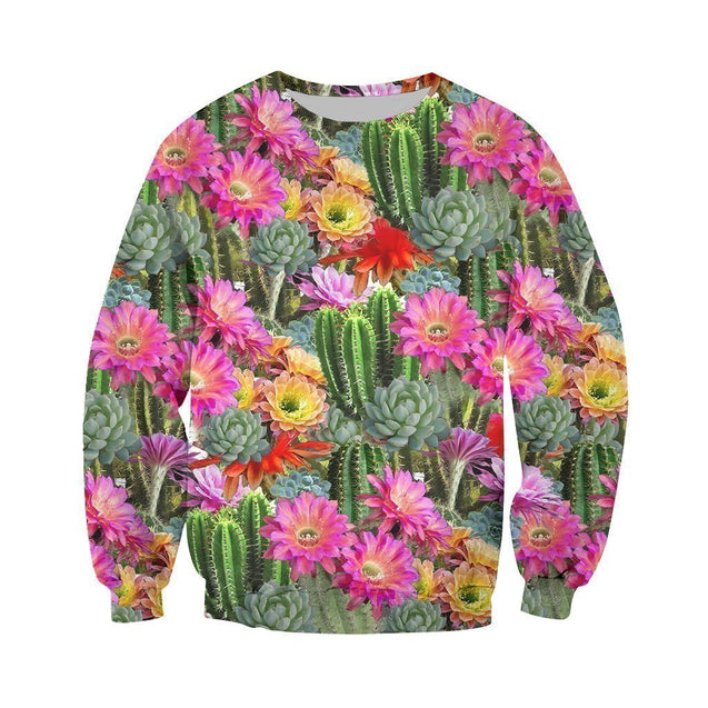 3D All Over Printed Beautiful Cactus flower Shirts-Apparel-NTH-Sweatshirt-S-Vibe Cosy™