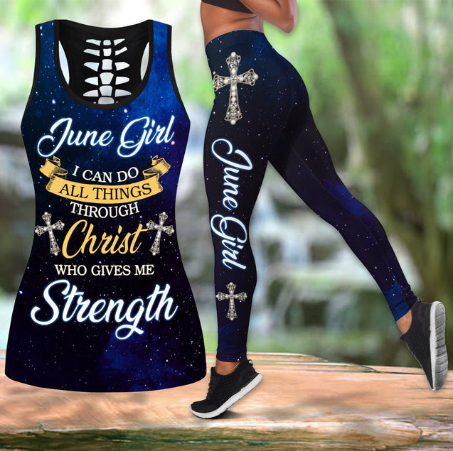 June Girl I Can Do All Things Combo Tank Top And Legging