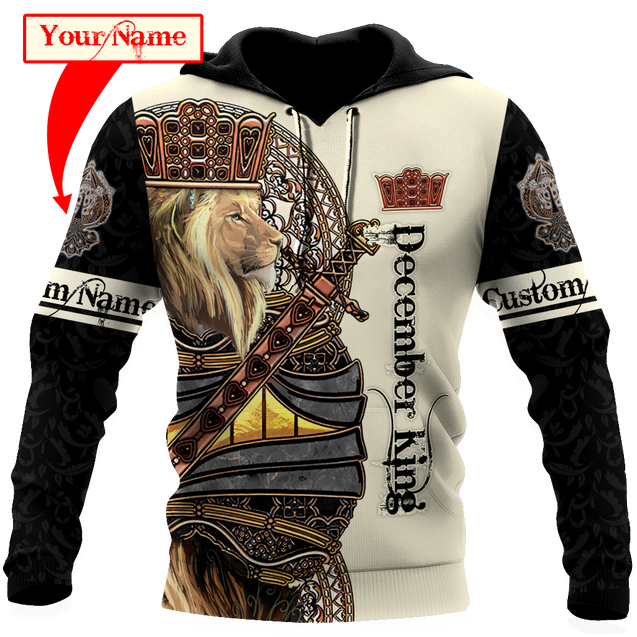 Custom Name December King 3D All Over Printed Unisex Shirts