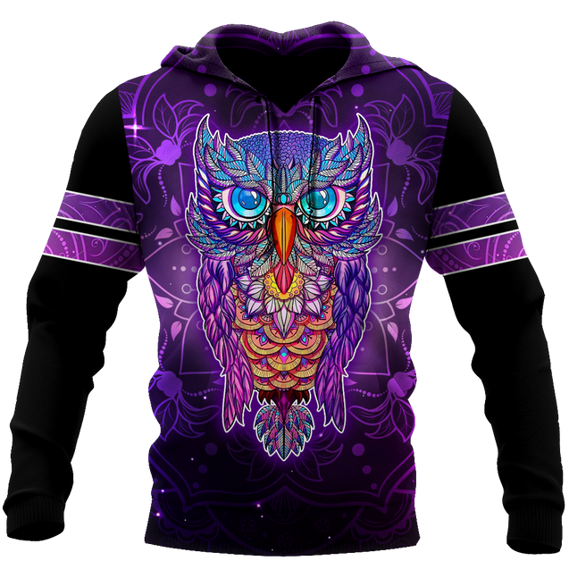 Owl 3d hoodie shirt for men and women QB05152001-Apparel-HG-Hoodie-S-Vibe Cosy™