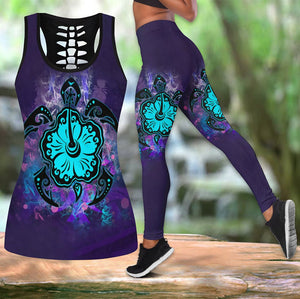 Turtle hawaii legging + hollow tank combo HAC230402-Apparel-HG-S-S-Vibe Cosy™