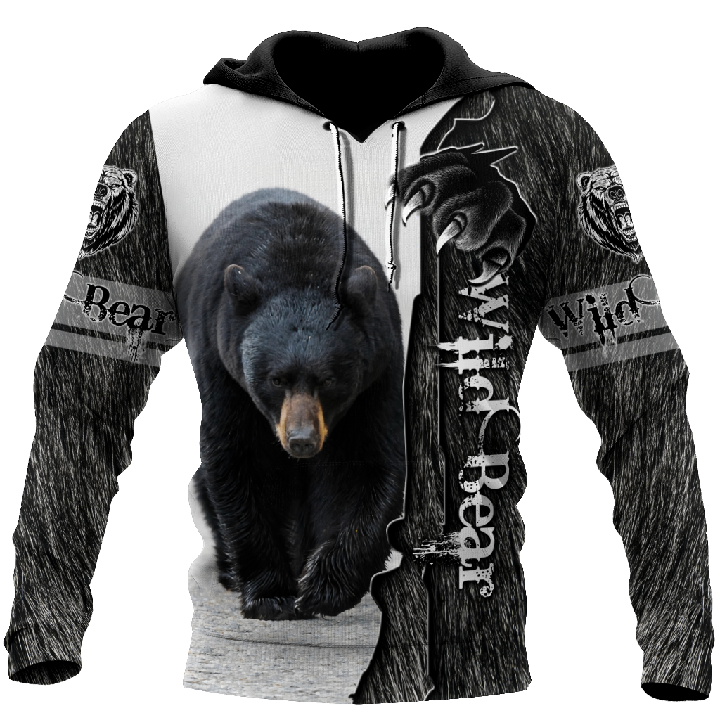 All Over Printed Bear Hoodie MEI09262001-MEI