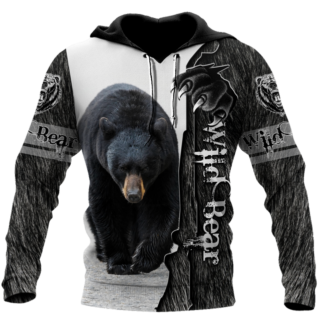 All Over Printed Bear Hoodie MEI09262001-MEI